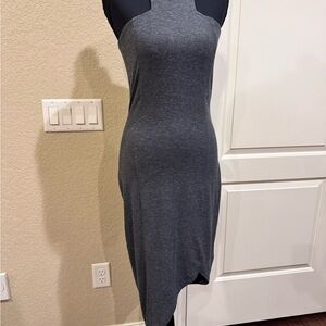 Express Charcoal Asymmetrical Dress